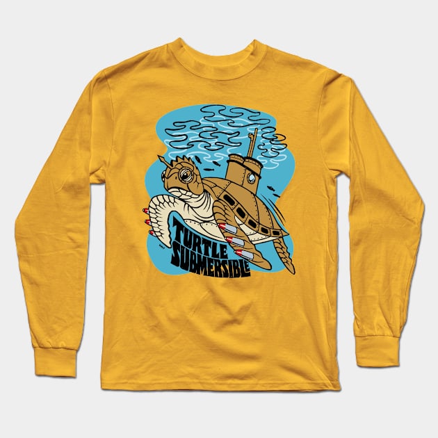 Turtle Submersible Long Sleeve T-Shirt by WonderWebb